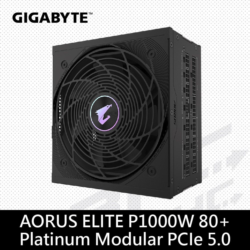 技嘉 AORUS ELITE 1000W 電源供應器 雙80白金/全模組/主日系/10年保 ATX3.0(PCIe5)