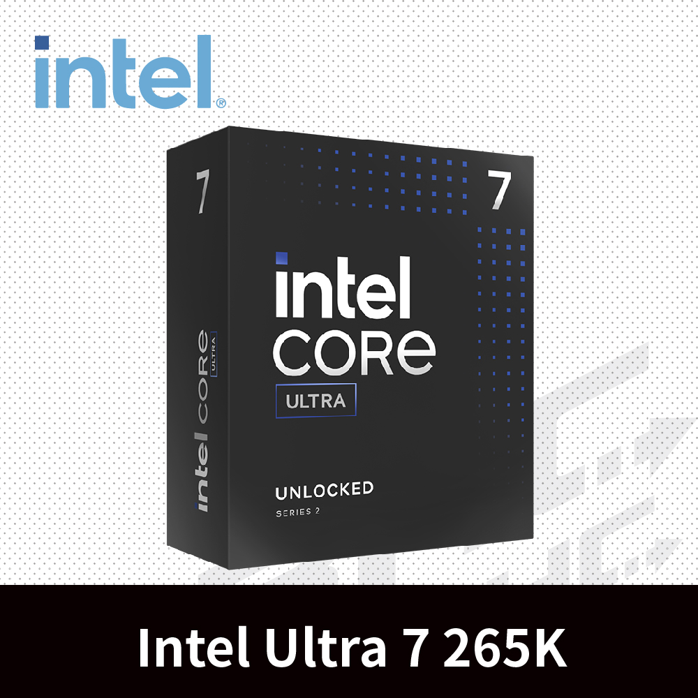 Intel® Core Ultra 7 265K 20核心處理器 3.9GHz(Turbo 5.4GHz) / L3 30MB/125W