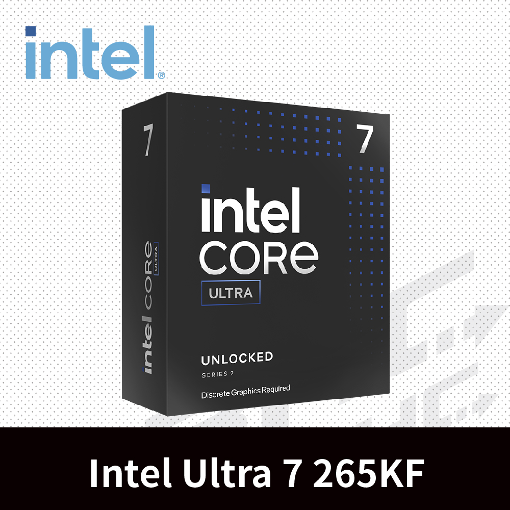 Intel® Core Ultra 7 265KF 20核心處理器 3.9GHz(Turbo 5.4GHz) / L3 30MB/125W[無內顯]