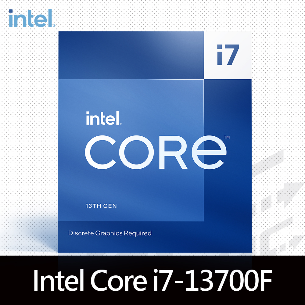 Intel® i7-13700F 16核心處理器2.1GHz(Turbo 5.2GHz) / L3 30MB/65W[無